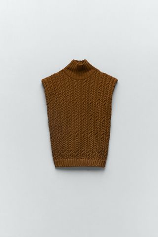 Zara + Cable Knit Vest