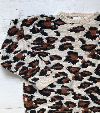 Vintage + Intarsia Knit Leopard Sweater
