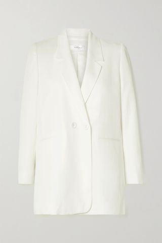 Anine Bing + Madeline Lyocell, Linen and Cotton-Blend Blazer
