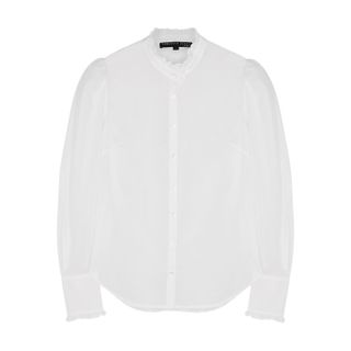 Veronica Beard + Holli White Cotton Shirt