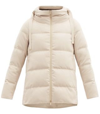 Herno + Hooded Quilted Down Silk-Blend Jacket