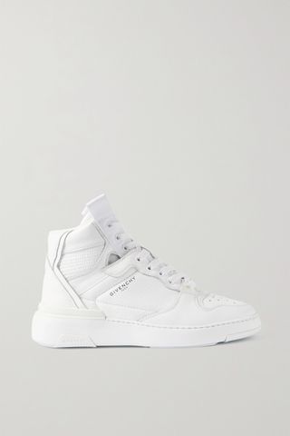 Givenchy + Wing Perforated Leather High-Top Sneakers