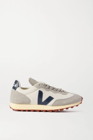 Veja + + Net Sustain Rio Branco Leather-Trimmed Suede and Mesh Sneakers