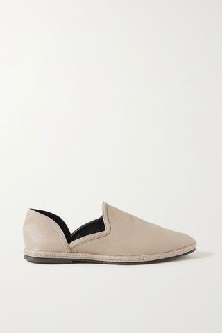 The Row + Friulane Textured-Leather Slippers