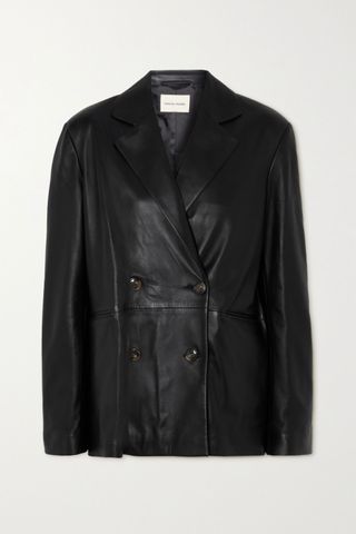 Loulou Studio + Double-Breasted Leather Blazer