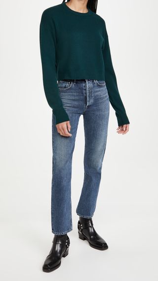 Reformation + Relaxed Cropped Cashmere Crew