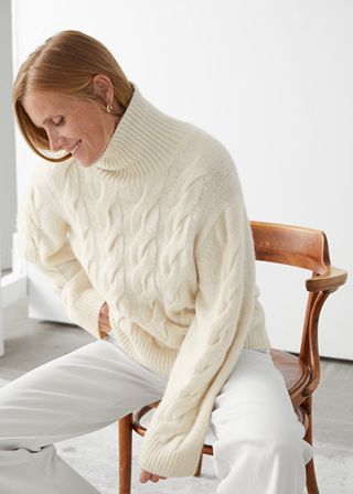 & Other Stories + Oversized Alpaca Blend Turtleneck Knit Sweater