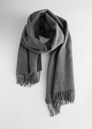 & Other Stories + Wool Fringed Blanket Scarf