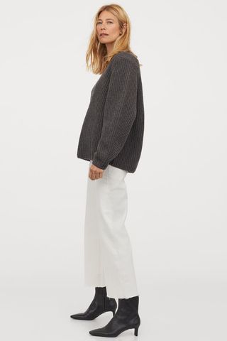 H&M + Rib-Knit Wool-Blend Sweater