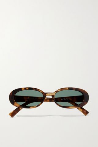 Le Specs + Outta Love Oval-Frame Tortoiseshell Acetate Sunglasses