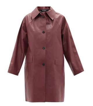 Kassl Editions + Above Oil coated cotton-blend trench coat