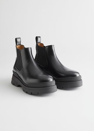 
Other Stories + Chunky Leather Chelsea Boots