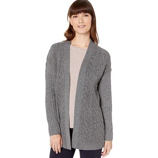 Amazon Essentials + Relaxed Fit Long-Sleeve Cable Open-Front Sweater