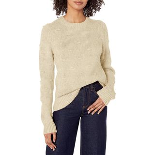 Lucky Brand + Scoop Neck Bobble Knit Sweater