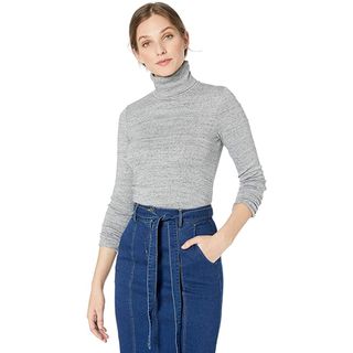 Splendid + Rib Long Sleeve Turtleneck Tee