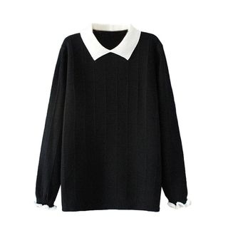 Minibee + Pan Collar Knitted Sweater