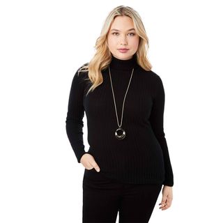 Jessica London + Cotton Turtleneck Sweater