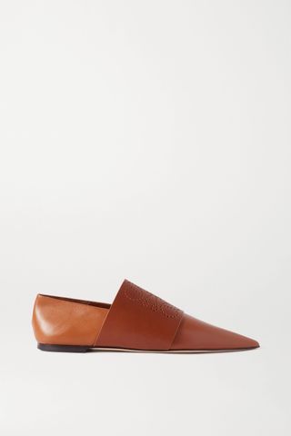 Loewe + Perforated Leather Loafers
