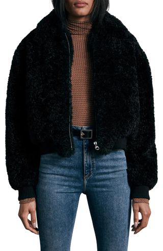 Rag & Bone + Nikki Crop Faux Fur Jacket