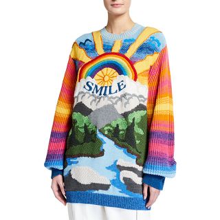 Stella McCartney + Intarsia Wool-Blend Sweater