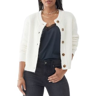 Scoop + Waffle Knit Cardigan