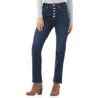 Free Assembly + Essential Slim Jeans with Exposed Button Front