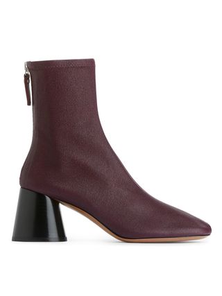 Arket + Stretch-Leather Sock Boots
