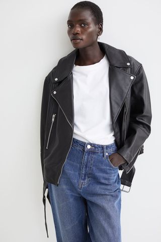 H&M + Leather Biker Jacket