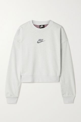 Nike + Printed Cotton-Blend Jersey Sweatshirt