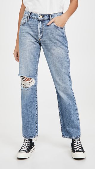 Triarchy + Mid Rise Straight Leg Jeans