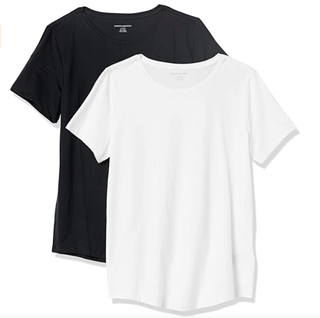 Amazon Essentials + 2-Pack Classic-Fit 100% Cotton Short-Sleeve Crewneck T-Shirt