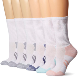 Amazon Essentials + 6-Pack Cushioned Crew Socks
