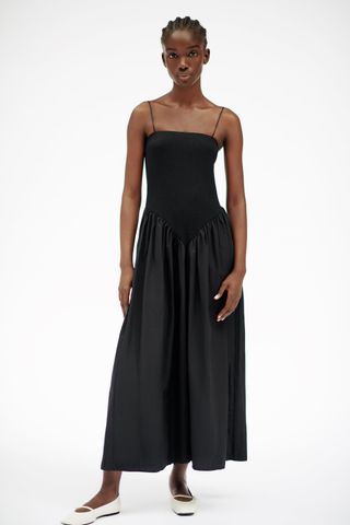Zara + Midi Dress With Contrast Bodice