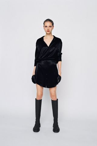 Zara + Satin Mini Dress