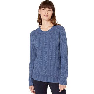 Amazon Essentials + Fisherman Cable Long-Sleeve Crewneck Sweater