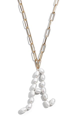 Baublebar + Blair Hera Genuine Pearl Initial Pendant Necklace