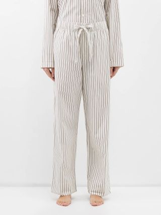 Tekla + Striped Organic-Cotton Pyjama Trousers