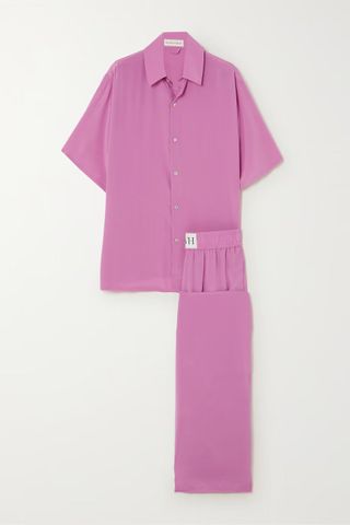 Olivia Von Halle + Alabama Silk Crepe De Chine Pajama Set