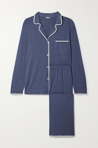 Eberjey + Frida Whipstitched Stretch-TENCEL Modal Jersey Pajama Set