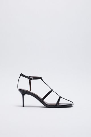 Zara + High Heeled Multistrap Sandals