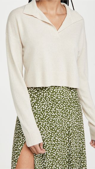 Reformation + Cashmere Polo Sweater