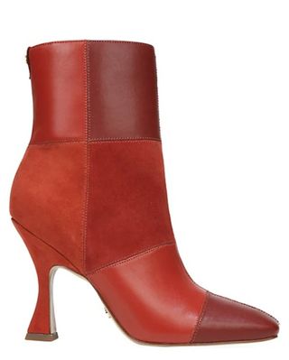 Sam Edelman + Olina Square Toe Patchwork Leather & Suede Ankle Boots