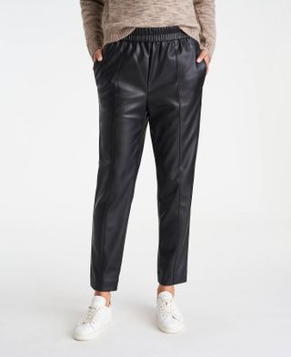 Ann Taylor + Faux-Leather Pull-On Pants