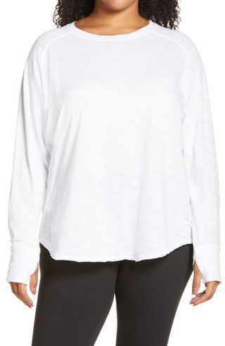 Zella + Relaxed Washed Long Sleeve T-Shirt