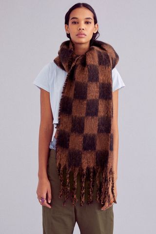 Urban Outfitters + Brushed Checker Scarf