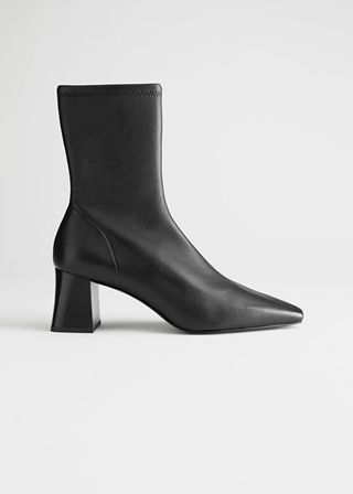 & Other Stories + Heeled Leather Sock Boots