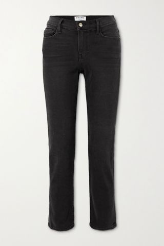 Frame + Le Nouveau Cropped High-Rise Straight-Leg Jeans