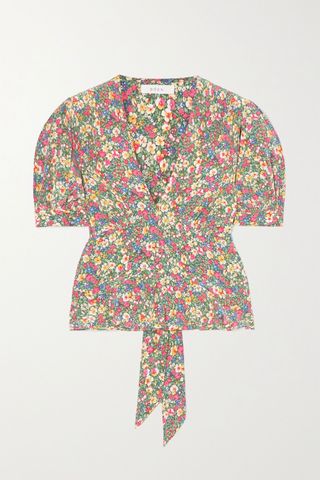 Dôen + Yana Floral-Print Silk Crepe De Chine Blouse