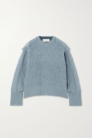 Remain Birger Christensen + Diana Cable-Knit Cotton-Blend Sweater