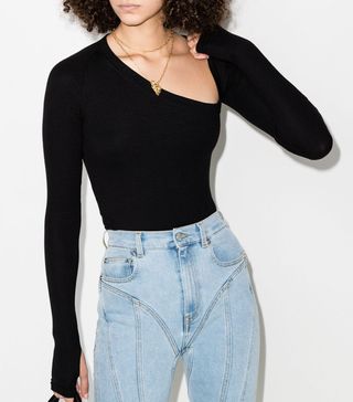 Alix NYC + Asymmetric Neck Bodysuit